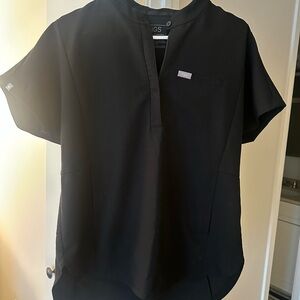 FIGS Black Scrub Top